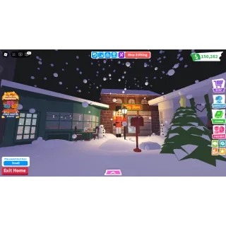 Christmas street glitch build adopt me house decorated