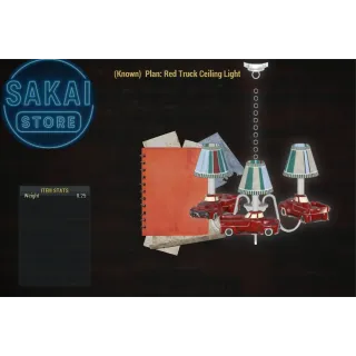 PLAN | RED TRUCK CEILING LIGHT