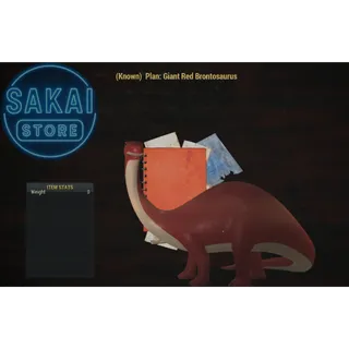 PLAN | GIANT RED BRONTOSAURUS
