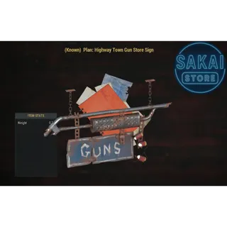 PLAN | HIGHWAY TOWN GUN STORE SIGN