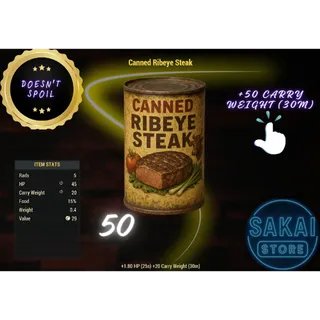 50 CANNED RIBEYE STEAK
