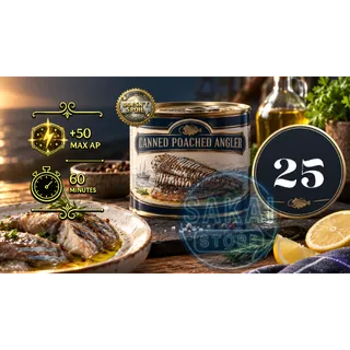 25 CANNED POACHED ANGLER