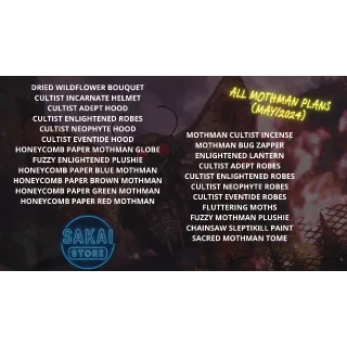 ALL 23 NEW MOTHMAN PLANS BUNDLE (MAY/2024)