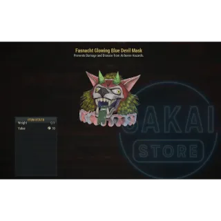 FASNACHT GLOWING BLUE DEVIL MASK
