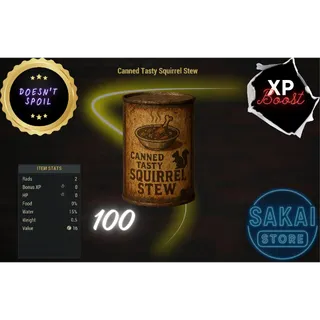 100 CANNED TASTY SQUIRREL STEW