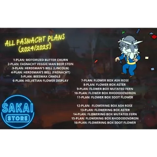 ALL 16  NEW FASNACHT PLANS BUNDLE (2024/2025)