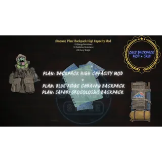PLAN | BACKPACK HIGH CAPACITY MOD + SKIN