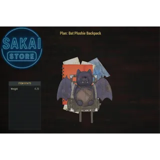 PLAN | BAT PLUSHIE BACKPACK