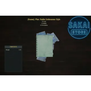 PLAN | RAIDER UNDERARMOR STYLE