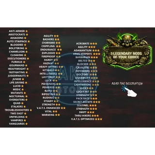 3 LEGENDARY MODS 