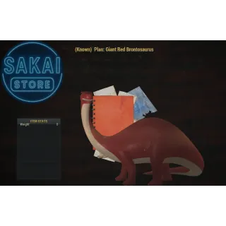PLAN | GIANT RED BRONTOSAURUS