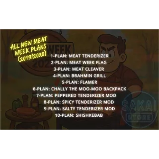 ALL NEW MEAT WEEK PLANS BUNDLE (2019/2020)