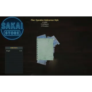 PLAN | OPERATIVE UNDERARMOR STYLE