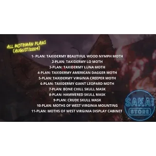 ALL 11 NEW MOTHMAN PLANS BUNDLE (AUGUST/2024)