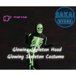 GLOWING SKELETON COSTUME SET