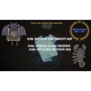 PLAN | BACKPACK HIGH CAPACITY MOD + SKIN