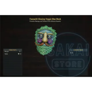 FASNACHT GLOWING VEGGIE MAN MASK