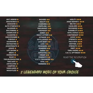 5 LEGENDARY MODS