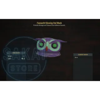 FASNACHT GLOWING OWL MASK