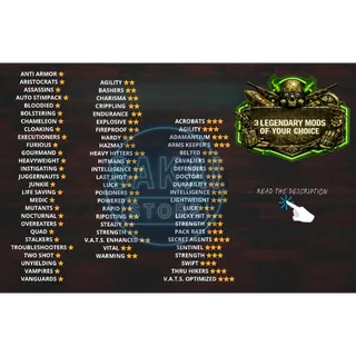 3 LEGENDARY MODS 
