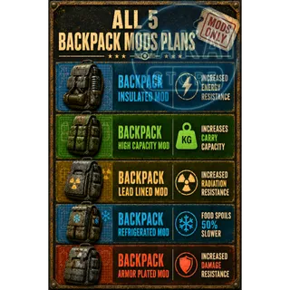 PLAN | ALL 5 BACKPACK MODS