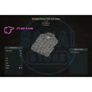 SHIELDED FLANNEL SHIRT AND JEANS