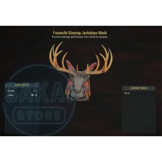 FASNACHT GLOWING JACKALOPE MASK