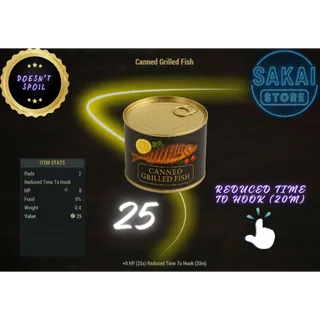 25 CANNED GRILLED FISH