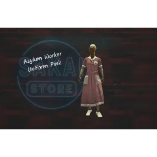 ASYLUM WORKER UNIFORM PINK + HAT