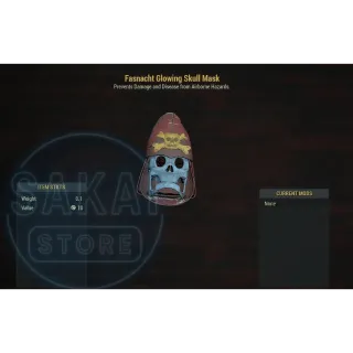 FASNACHT GLOWING SKULL MASK