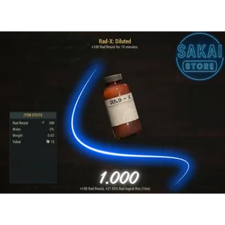 1.000 RAD-X DILUTED 