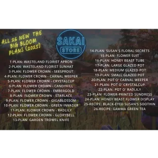 ALL NEW THE BIG BLOOM PLANS (2025) 