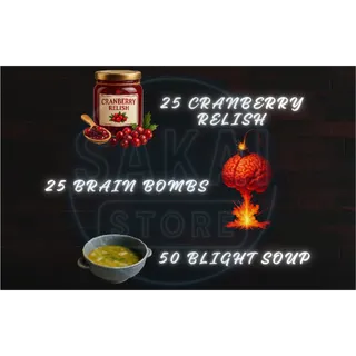 CRANBERRY RELISH + BRAIN BOMBS + BLIGHT SOUP