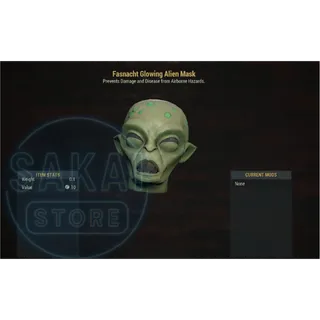 FASNACHT GLOWING ALIEN MASK