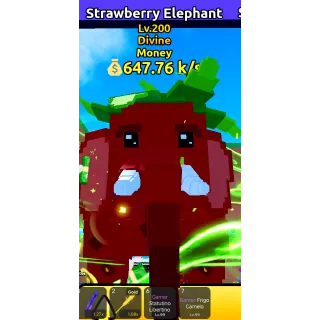 x1 Strawberry Elephant money lv200 3.22$