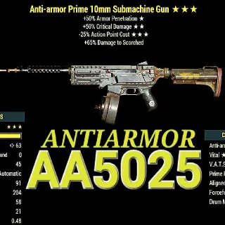 Weapon | Aa5025 10mm Submachine