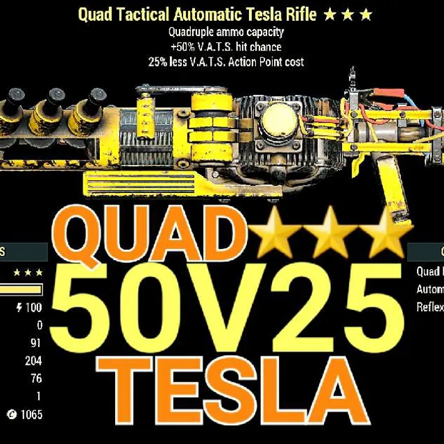 Weapon | Q50v25 Tesla Rifle - Fallout 76 Game Items - Gameflip