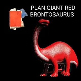 GIANT RED BRONTOSAURUS