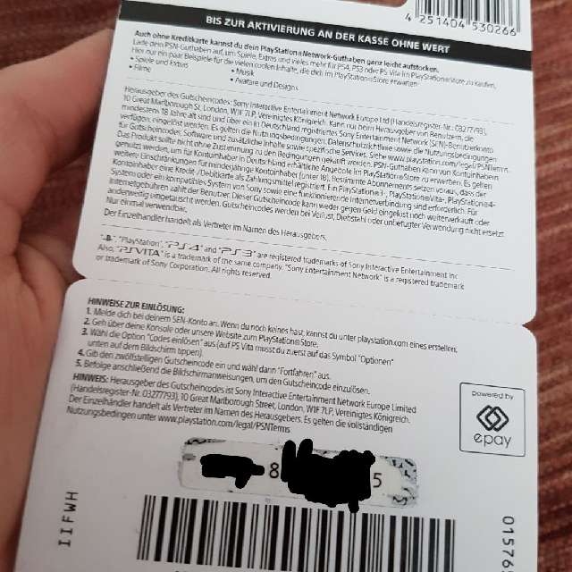 German psn hot sale card