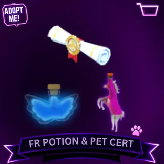 PET CERT + FLY & RIDE POTION