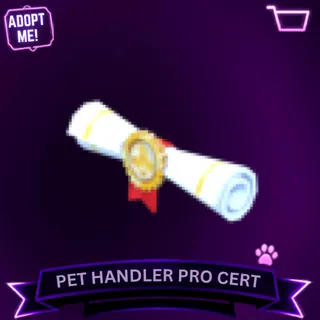 10x PET HANDLER PRO CERTIFICATE