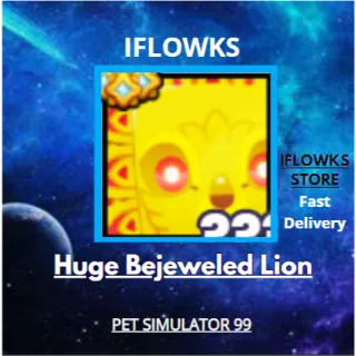 Huge Bejeweled Lion