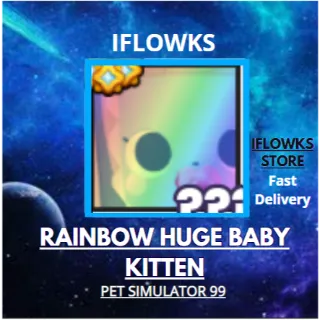 RAINBOW HUGE BABY KITTEN