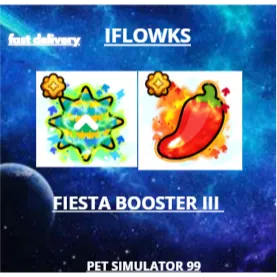 100x Fiesta Maze xp and damage booster III  PET SIMULATOR 99