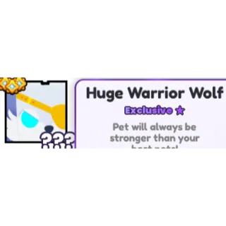 huge warrior wolf
