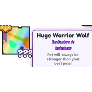 rainbow huge warrior wolf