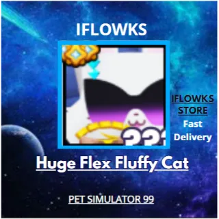 2x Huge Flex Fluffy Cat