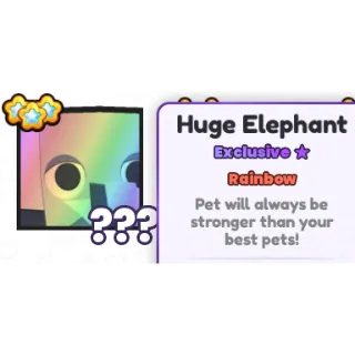 rainbow huge elephant