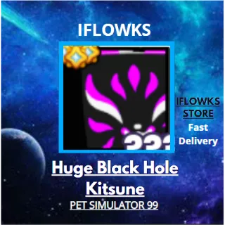 Huge black hole kitsune