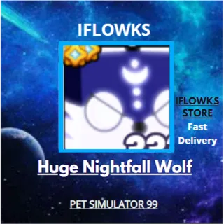 Huge nightfall wolf